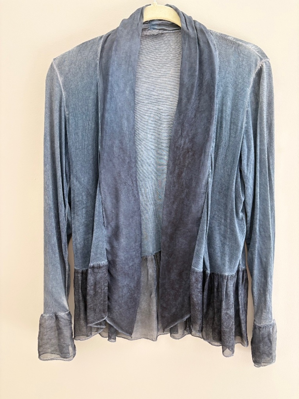 Piazza Del Tempio Silk & Viscose Cardigan Blue/Grey size small